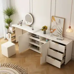 تسريحة مع ادراج بشكل مستطيل