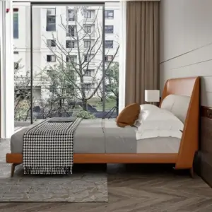 سرير جلد فاخر بالوان متعددة