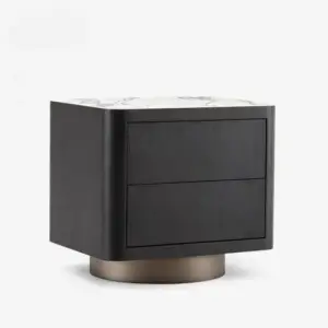 طاولة سرير جانبية بسطح رخامي