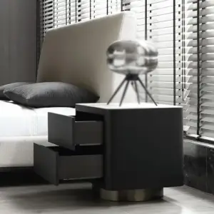 طاولة سرير جانبية بسطح رخامي