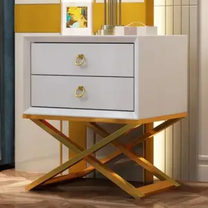 طاولات جانبية للسرير مودرن بقاعدة ستيل