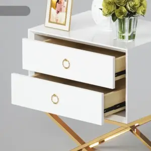 طاولات جانبية للسرير مودرن بقاعدة ستيل