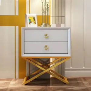 طاولات جانبية للسرير مودرن بقاعدة ستيل