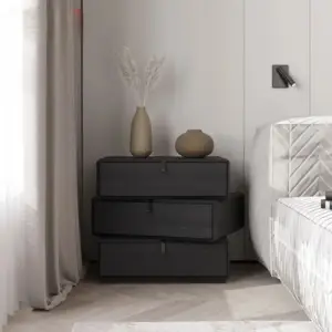 كومودينو مودرن اسود بأدراج متحركة