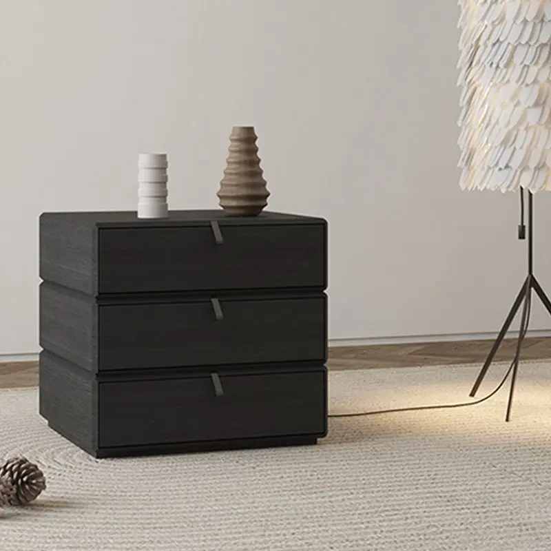 كومودينة (8) كومودينو مودرن اسود بأدراج متحركة