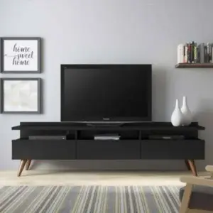 طاولة تلفاز خشبيه بتصميم عصري