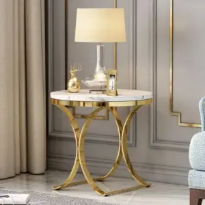 طاولة جانبية مستديرة فاخرة