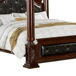 سرير خشب بني ماندالاي