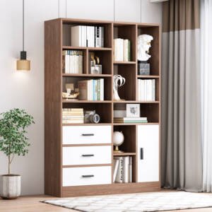 وحدة تخزين بأرفف وادراج