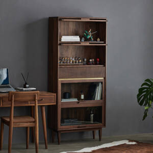 وحدة تخزين مكتبية بتصميم ريفي