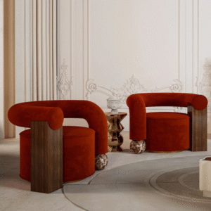 كرسي مفرد مخملي مميز