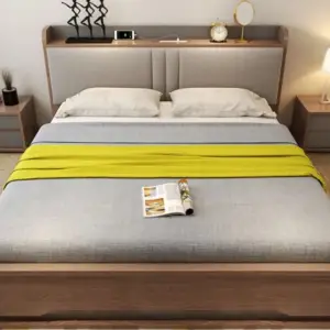 سرير نوم بمساحة تخزين بتصميم أنيق مميز