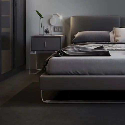 سرير نوم جلد فاخر