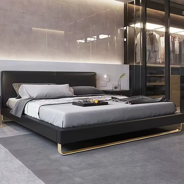 سرير-نوم (4) سرير نوم جلد فاخر