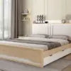 سرير نوم بمساحة تخزين بتصميم أنيق مميز