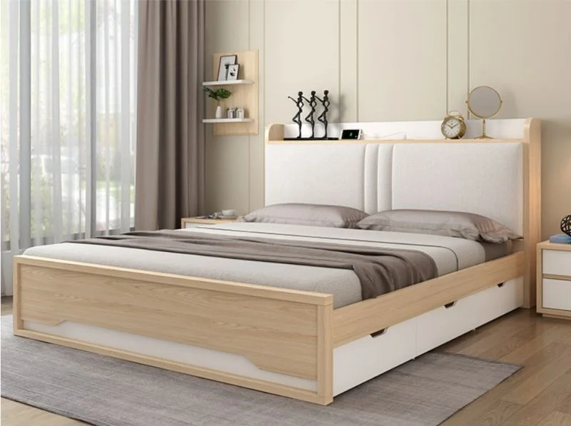 سرير-نوم (5) سرير نوم بمساحة تخزين بتصميم أنيق مميز