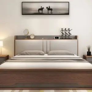 سرير نوم بمساحة تخزين بتصميم أنيق مميز