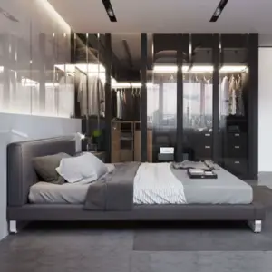 سرير نوم جلد فاخر