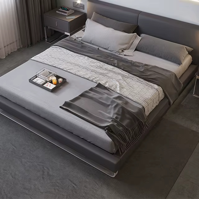 سرير-نوم (8) سرير نوم جلد فاخر